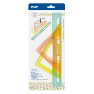 Estuche de dibujo 4 reglas Milan N. Look